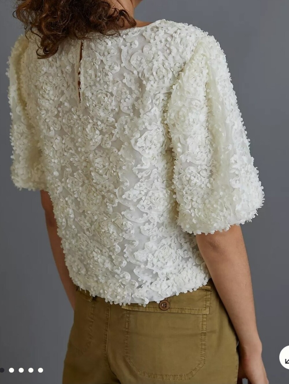 Anthropologie Maeve Presley Applique Blouse Size Small - Picture 3 of 16